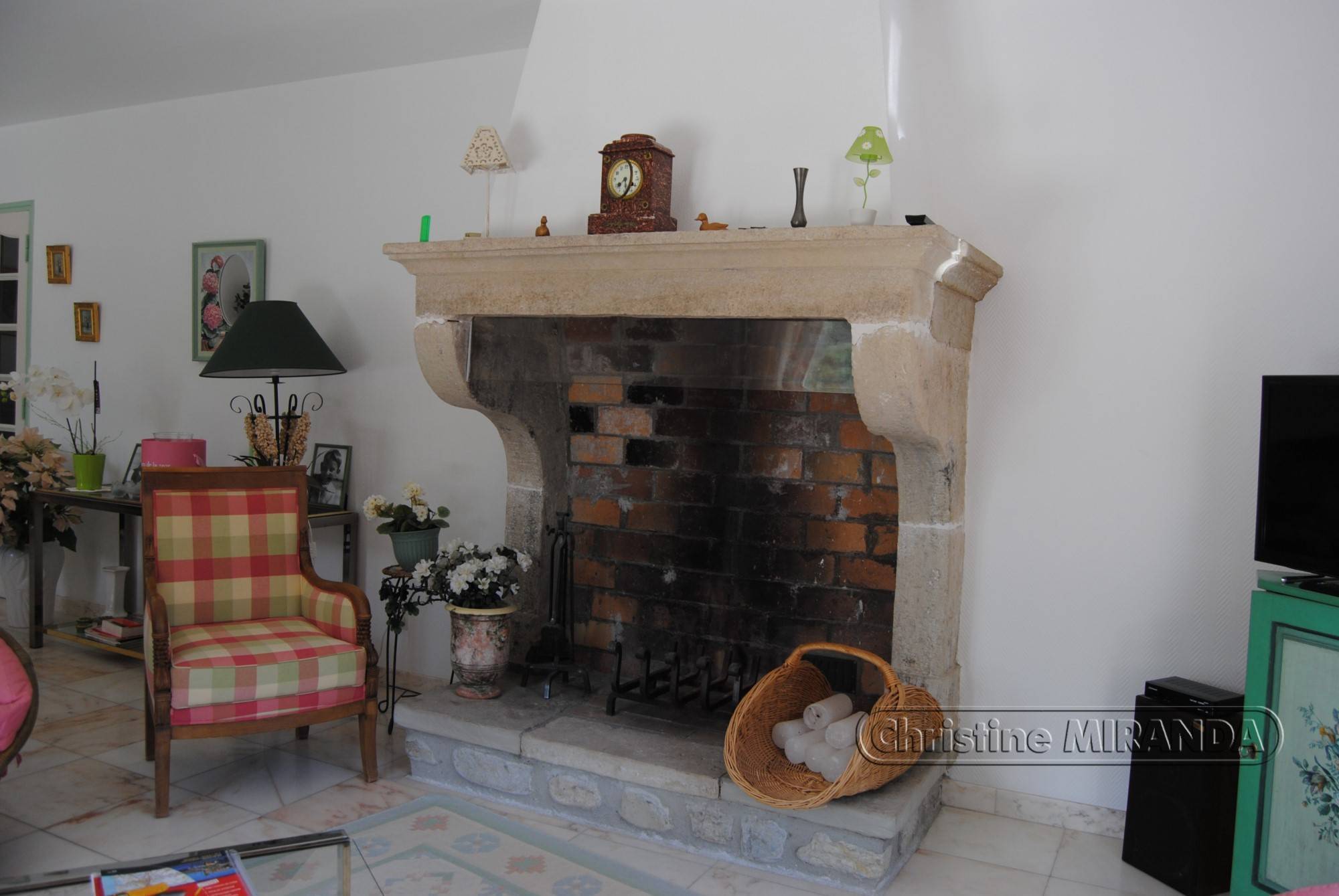 Salon avec cheminée