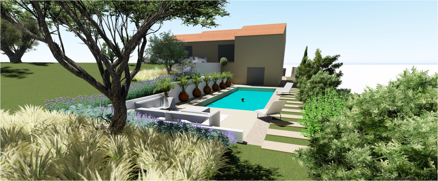 Villa contemporaine, rare à la vente, Ardèche Méridionale au calme -Ref  : 4052IP