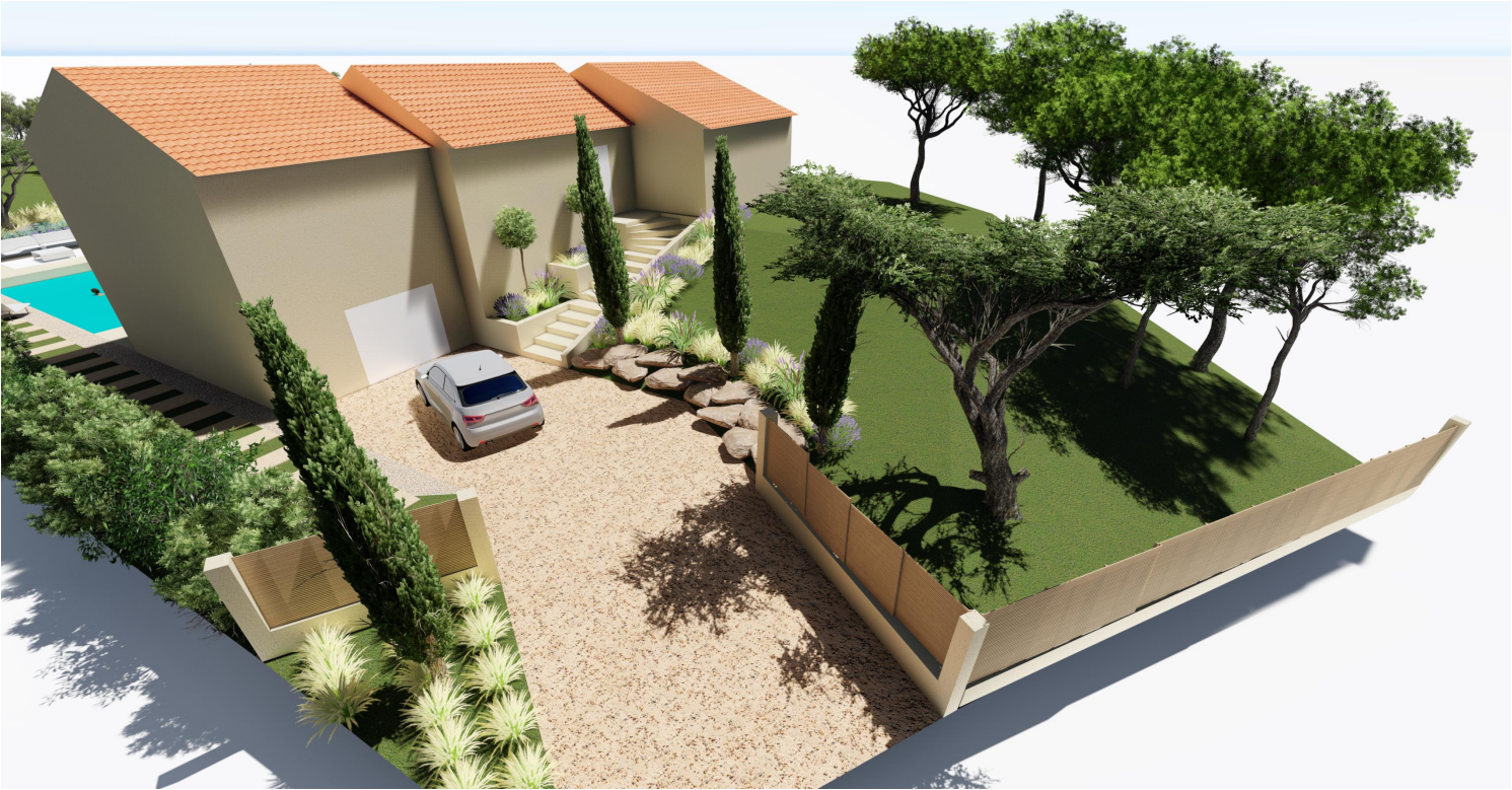 Villa contemporaine, rare à la vente, Ardèche Méridionale au calme -Ref  : 4052IP