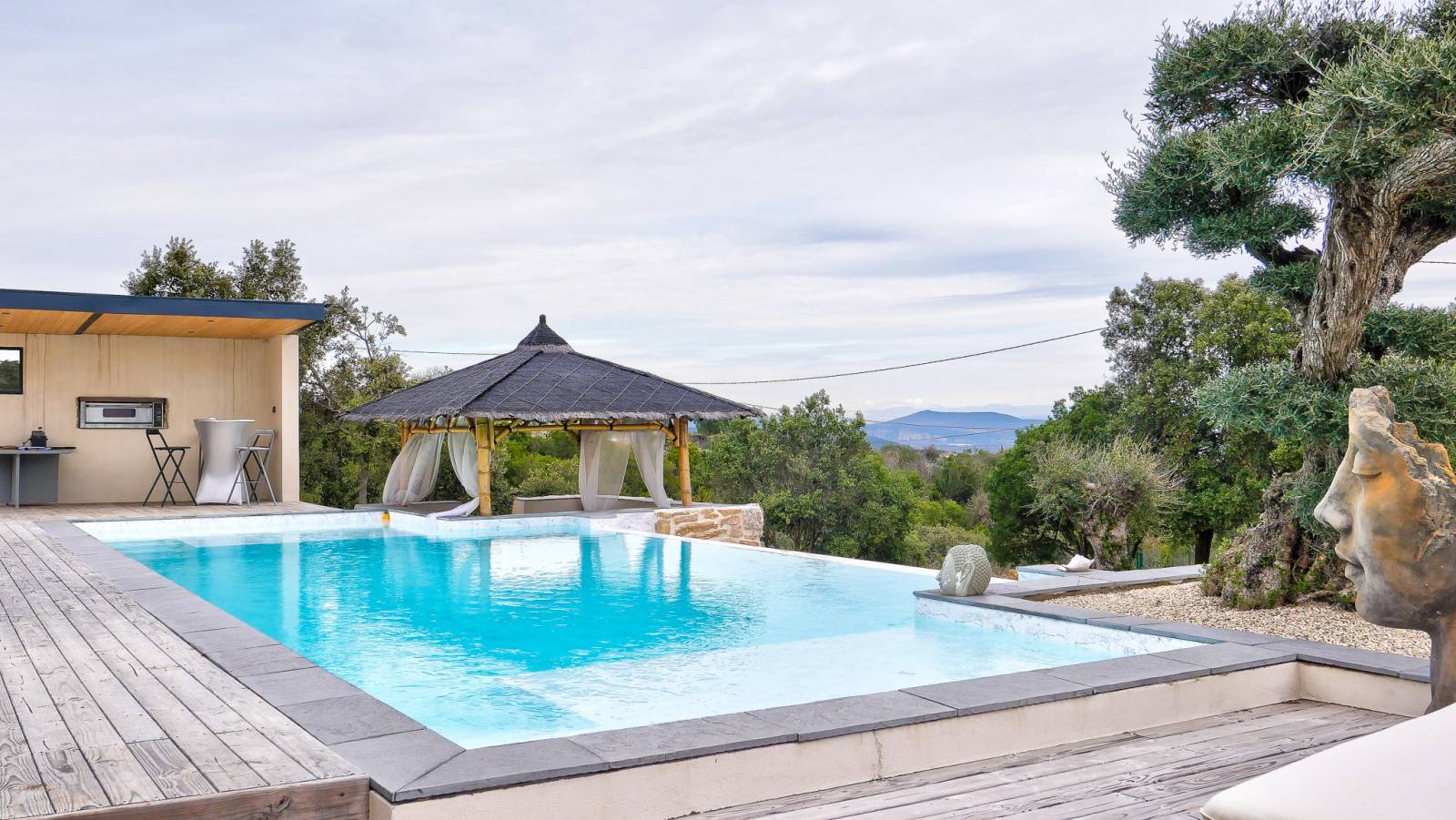 réf 4298-A vendre, propriété de charme en Ardèche méridionale,  une rénovation contemporaine