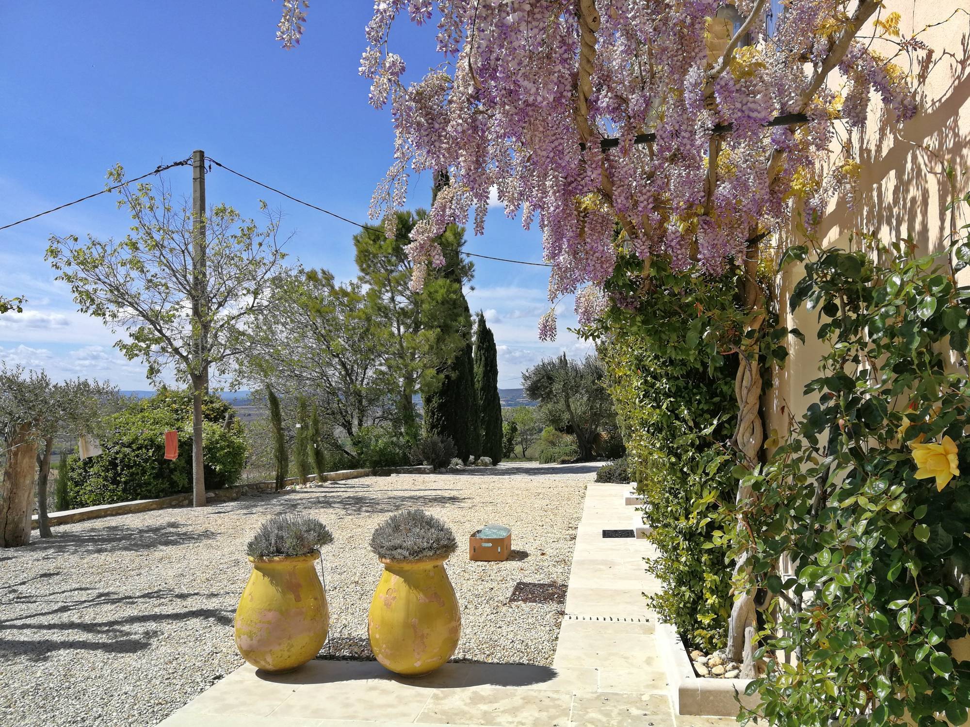 Mas rénové a vendre avec une vue dégagée , une carte postale provençale 