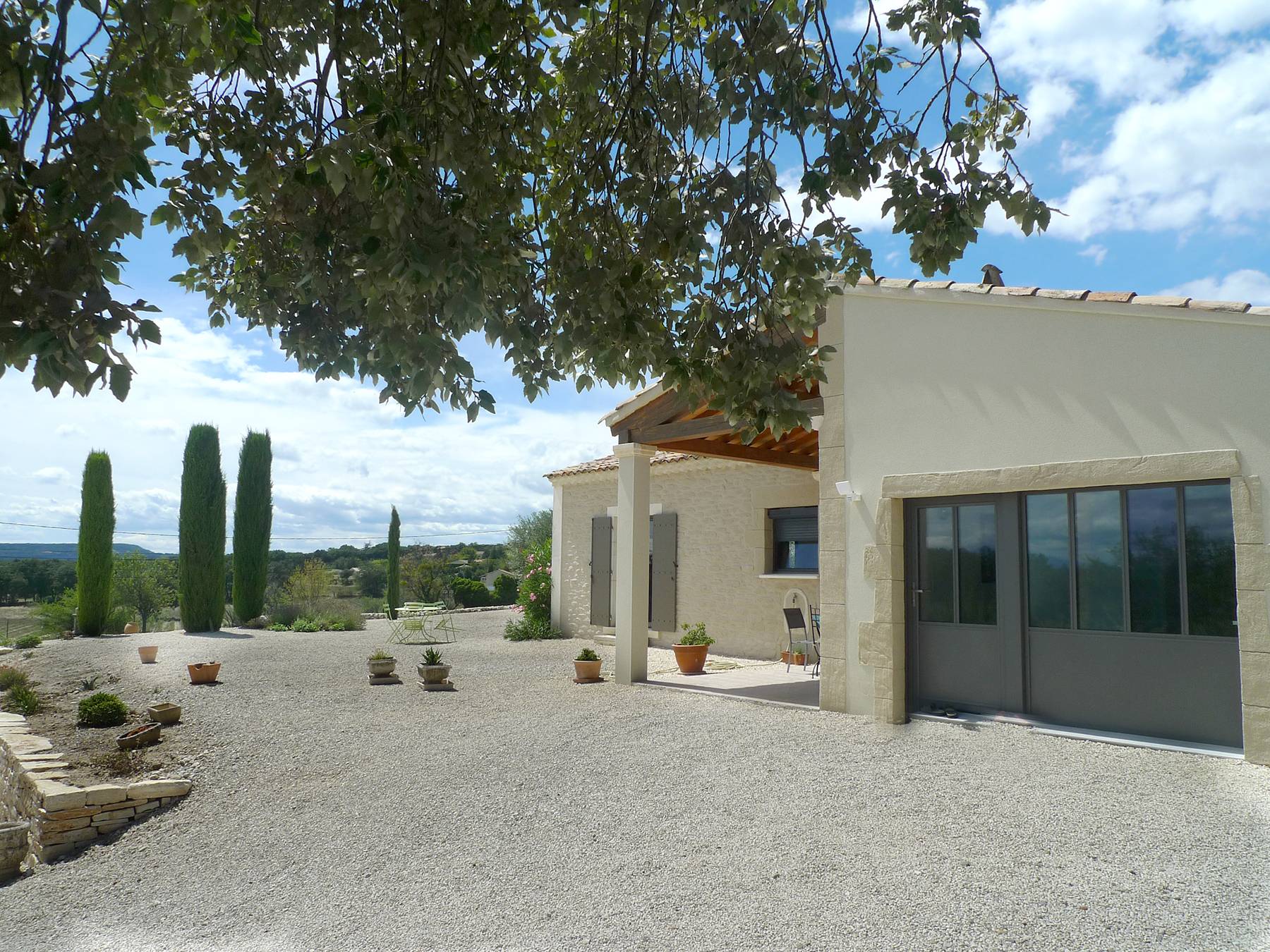 vué dégagée sur la campagne