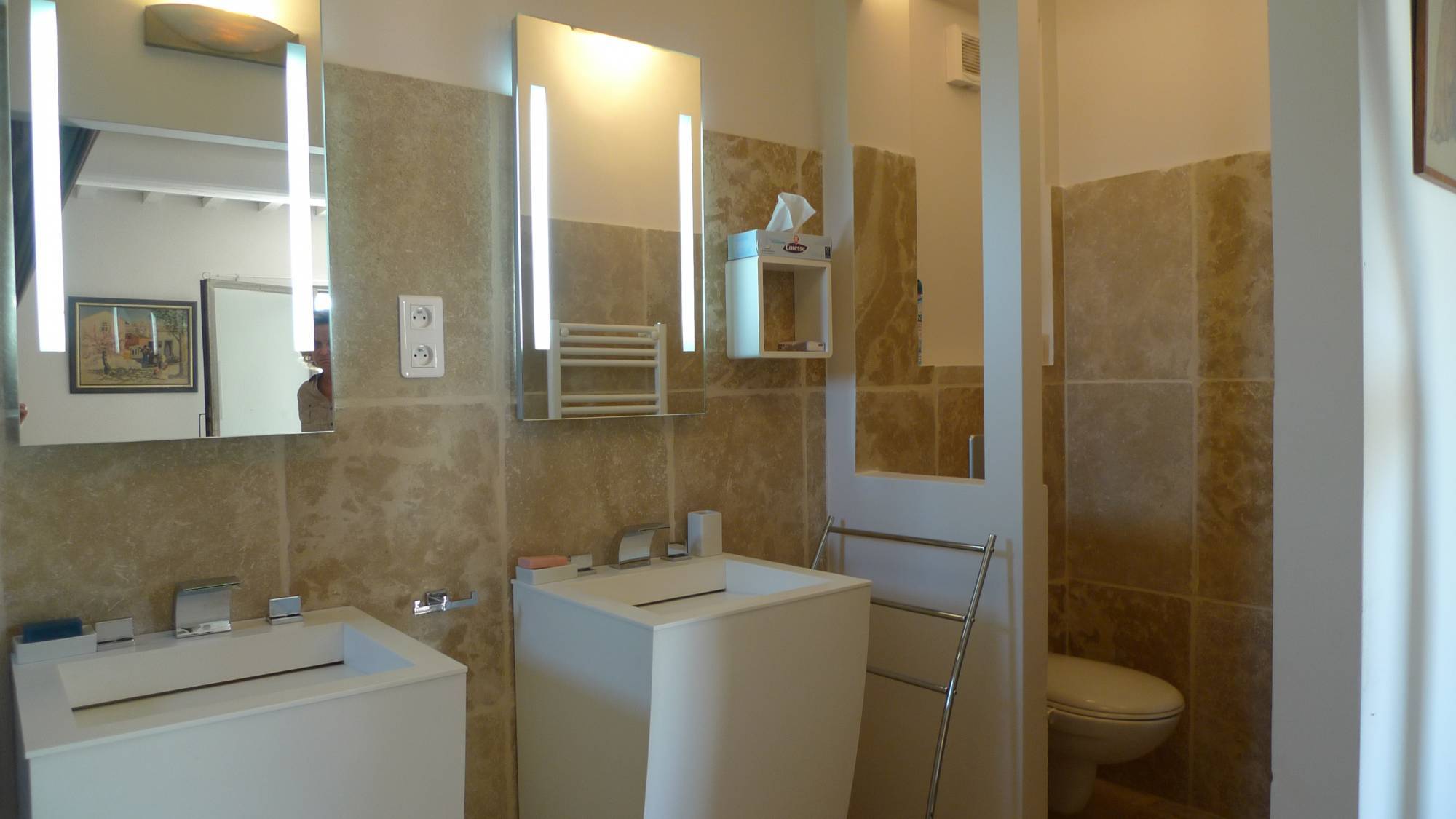 aménagement de salles d'eau avec éléments haut de gamme style cascade